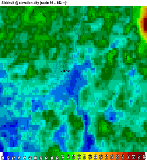 Sibbhult elevation map