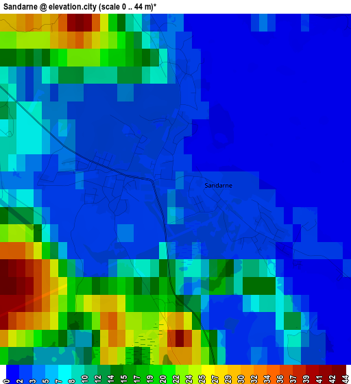 Sandarne elevation map