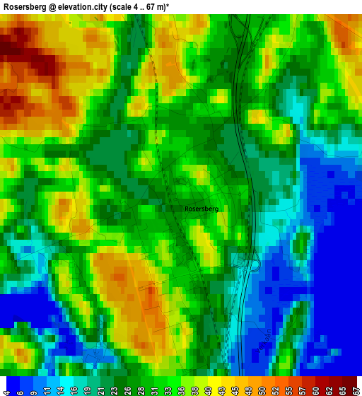 Rosersberg elevation map