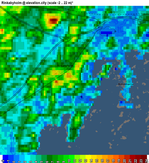 Rinkabyholm elevation map