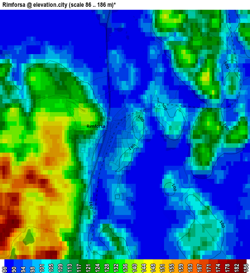 Rimforsa elevation map