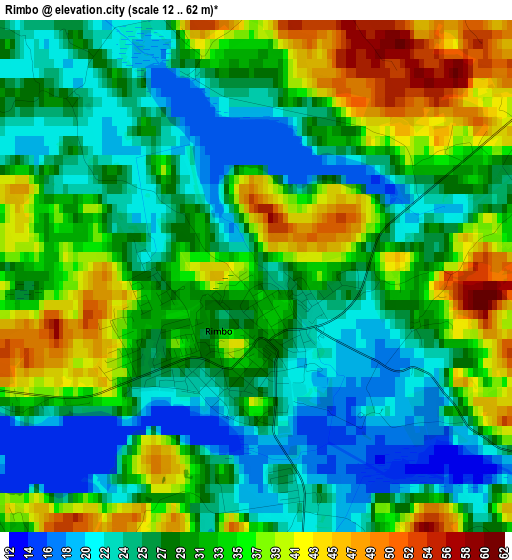 Rimbo elevation map