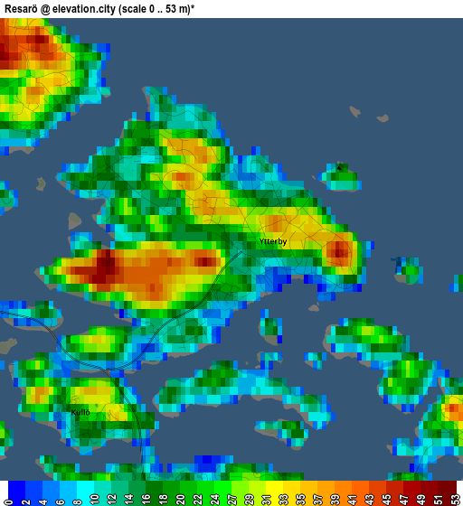 Resarö elevation map