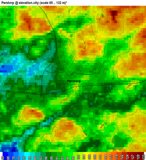 Perstorp elevation map