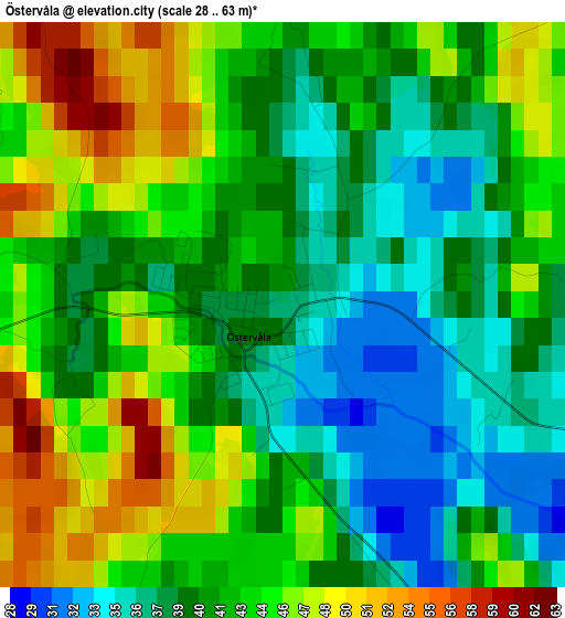 Östervåla elevation map