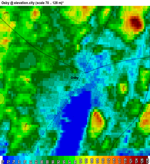 Osby elevation map