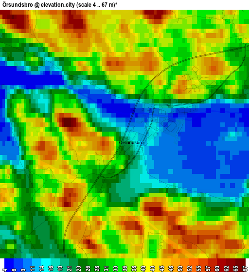 Örsundsbro elevation map