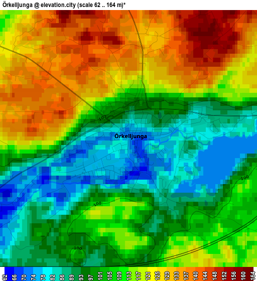 Örkelljunga elevation map