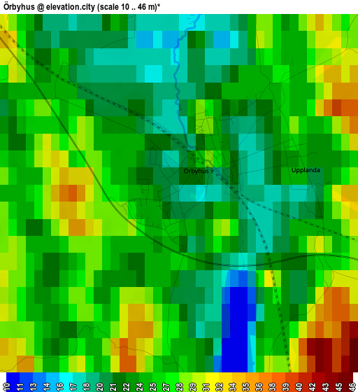 Örbyhus elevation map