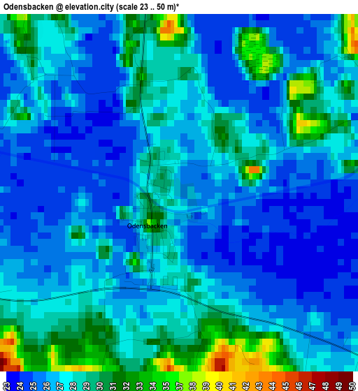 Odensbacken elevation map