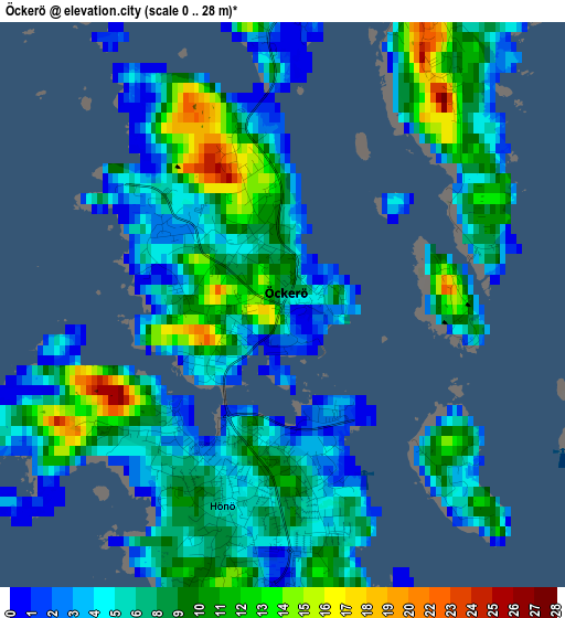Öckerö elevation map
