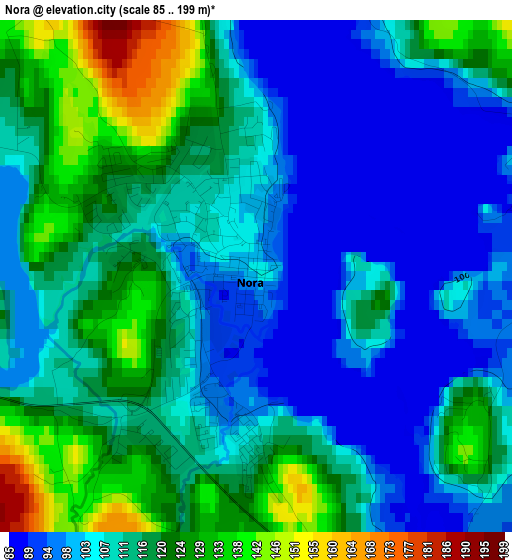 Nora elevation map
