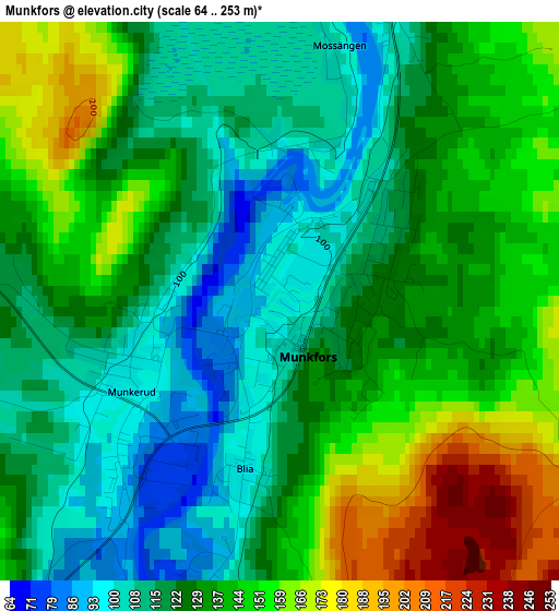 Munkfors elevation map