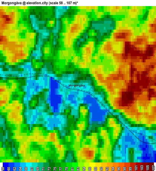 Morgongåva elevation map