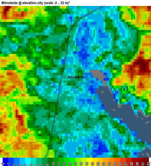 Mönsterås elevation map