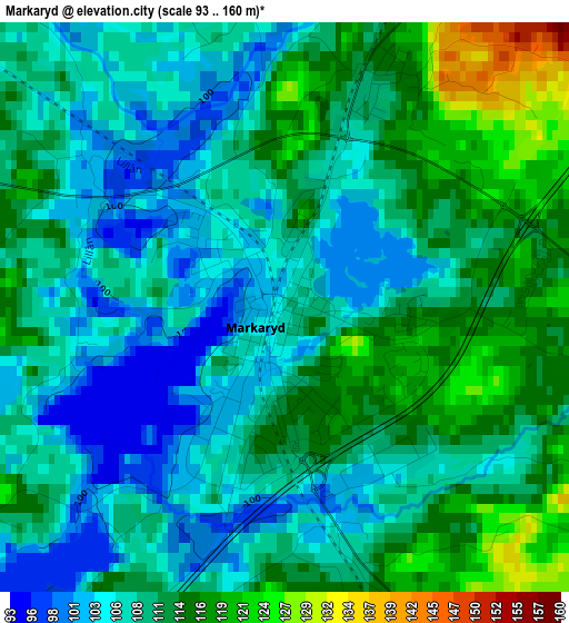 Markaryd elevation map