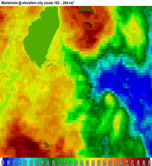 Marieholm elevation map