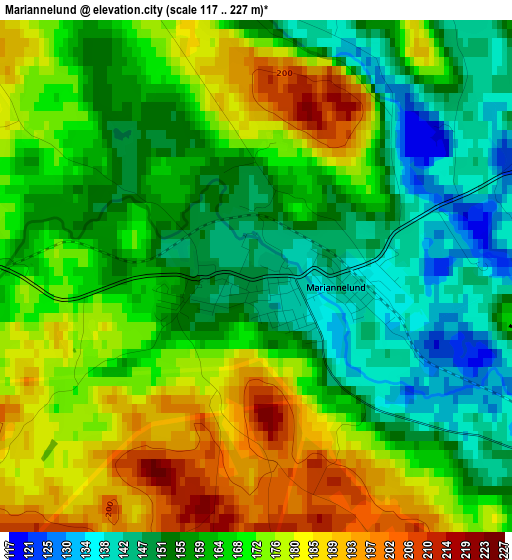 Mariannelund elevation map