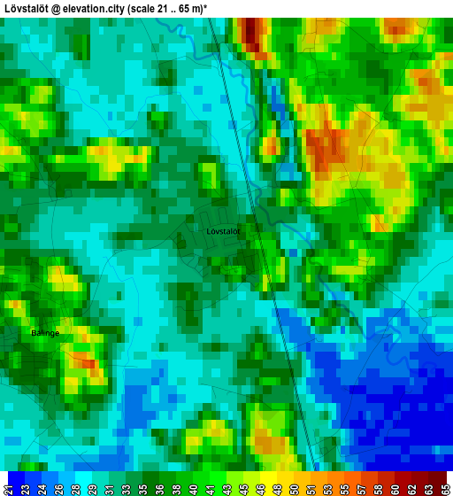 Lövstalöt elevation map
