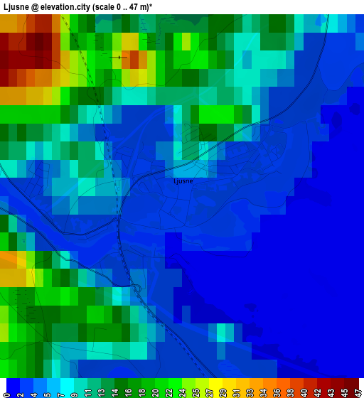 Ljusne elevation map