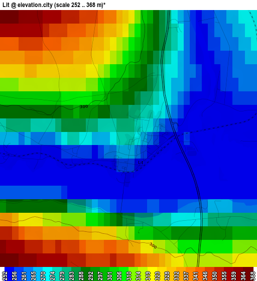 Lit elevation map