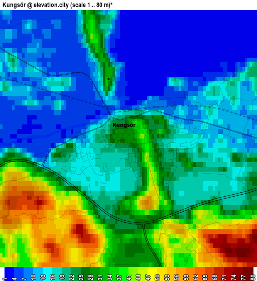 Kungsör elevation map