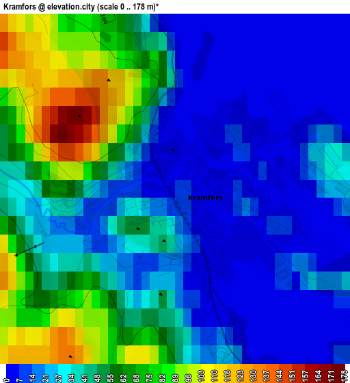 Kramfors elevation map