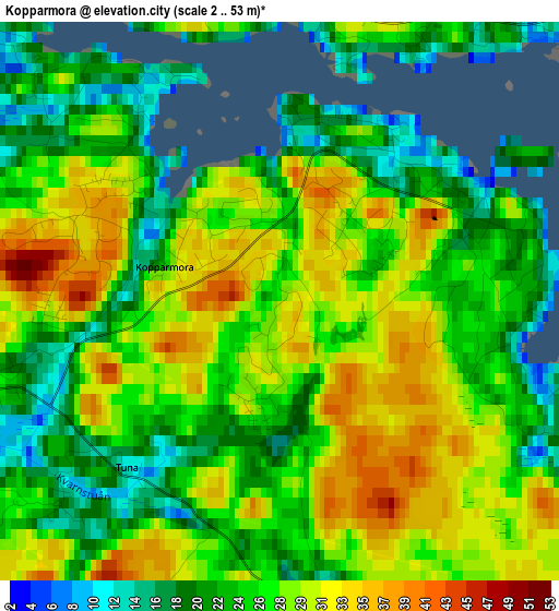 Kopparmora elevation map