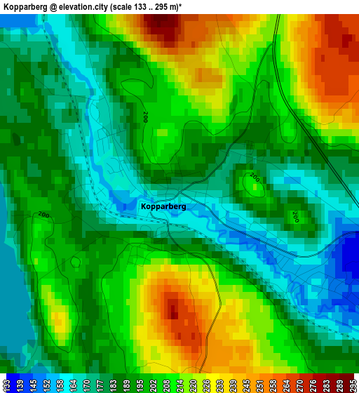 Kopparberg elevation map