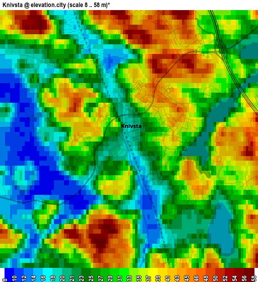 Knivsta elevation map