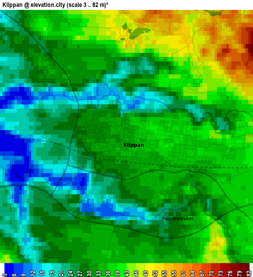 Klippan elevation map