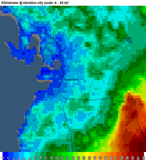 Klintehamn elevation map