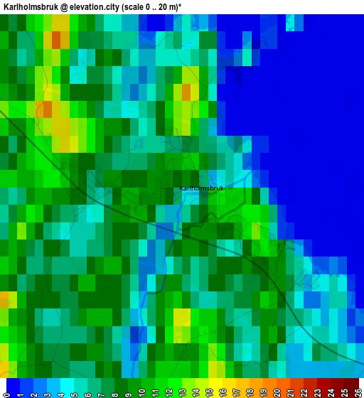 Karlholmsbruk elevation map