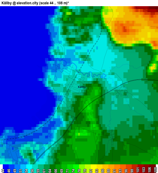 Källby elevation map