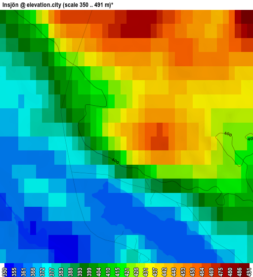 Insjön elevation map