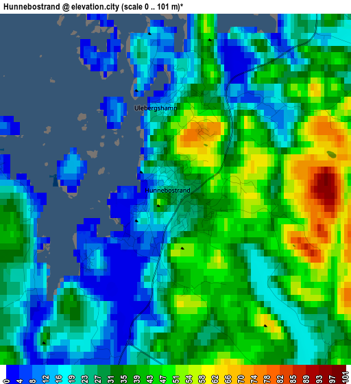 Hunnebostrand elevation map