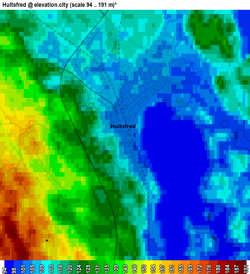 Hultsfred elevation map