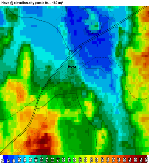 Hova elevation map