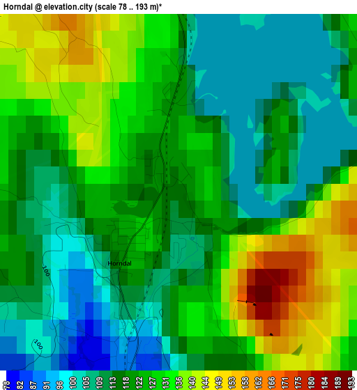 Horndal elevation map