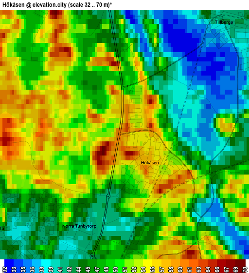 Hökåsen elevation map