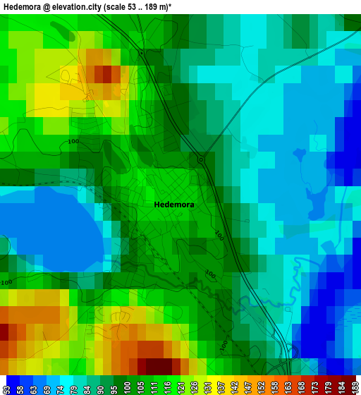 Hedemora elevation map