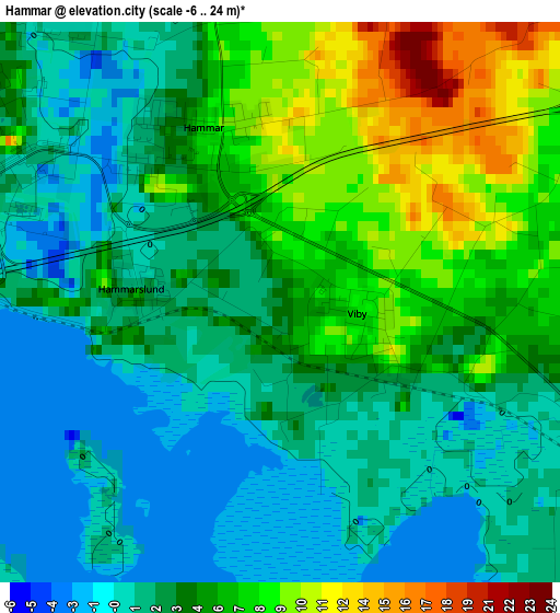 Hammar elevation map