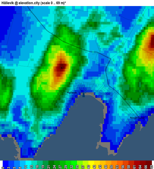 Hällevik elevation map