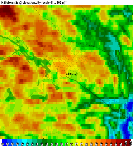 Hälleforsnäs elevation map