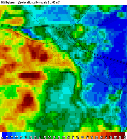 Hällbybrunn elevation map