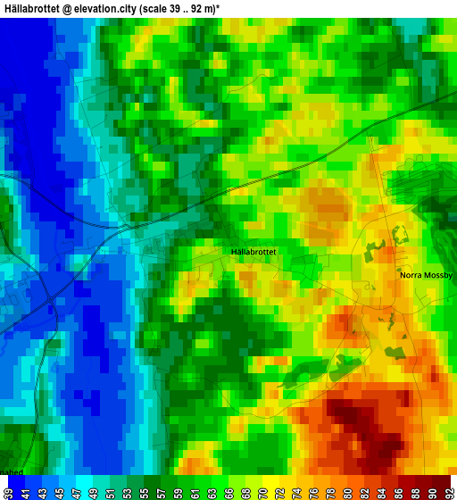 Hällabrottet elevation map