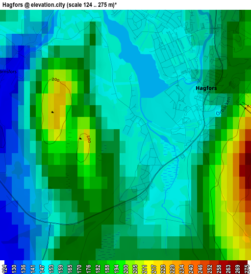 Hagfors elevation map