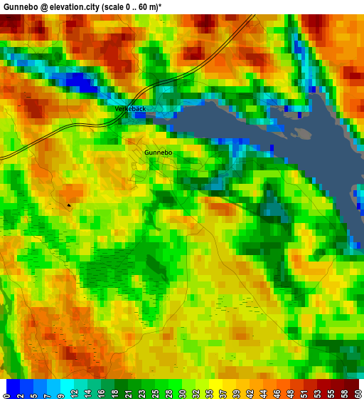 Gunnebo elevation map