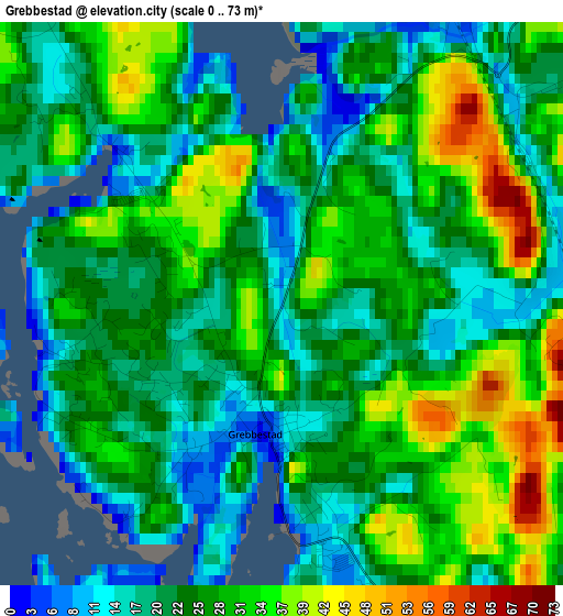 Grebbestad elevation map