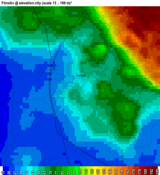 Förslöv elevation map